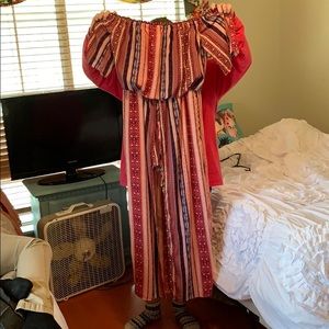 spring/summer romper with outer skirt